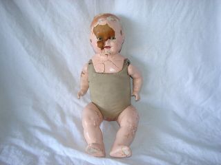 Vintage Composition Head Arms Legs Doll 16 Inches Parts Repair Restore Project