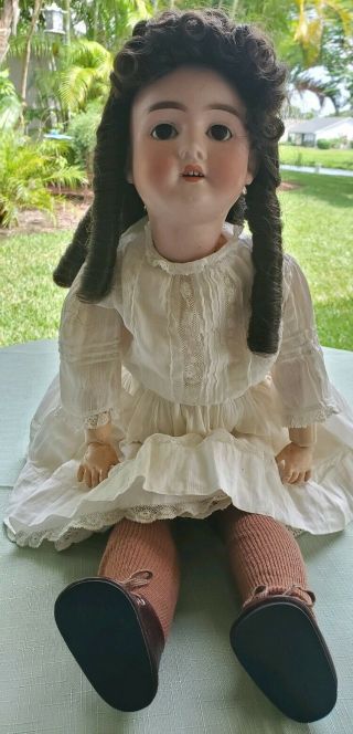 Antique Baby Doll Bisque Head Composition Body Sleepy Eye Made In Germany 22inch