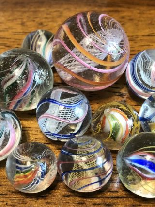 15 Antique German Hand Made Marbles. 3