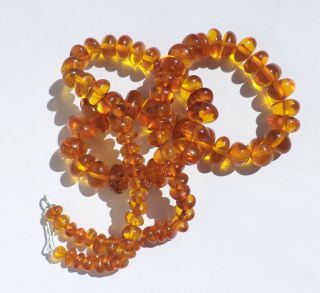 NATURAL OLD ANTIQUE BUTTERSCOTCH EGG YOLK BALTIC AMBER NECKLACE 23,  09 grams. 6