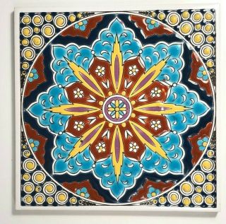 Ceramic Tile Trivet • Handpainted By Icaros • Ceramics Rhodes Greece •