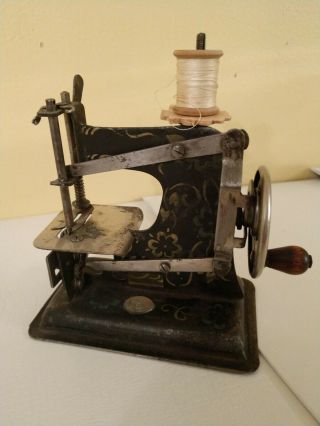 Ernst Plank Hand Crank Toy Sewing Machine Model 1 Germany Circa 1925