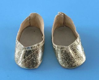 Vintage Gold Doll Shoes Littlest Angel Tiny Terri Lee Patsyette Shirley Temple
