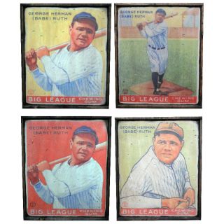 Antique Style 1933 Goudey Babe Ruth Batting Pose Top Right