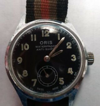 Mens Oris Military Style Vintage Wrist Watch Good