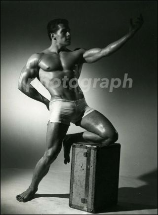 Vintage Helmut Riedmeier Scott Of London Bodybuilder B&w Studio Photograph