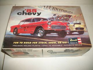 Vintage 1964 Revell ‘55 Chevy Built Model Kit H - 1276 In The Box
