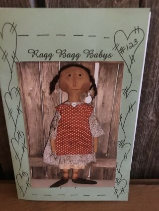 Primitive Raggedy Ann Annie Old Rag Doll Doll Pattern Folkart Pattern