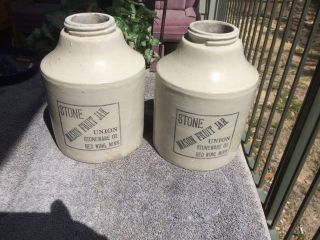 Matching set of 1899 Red Wing Antique Union Stoneware Co.  Stone Mason Fruit Jars 5