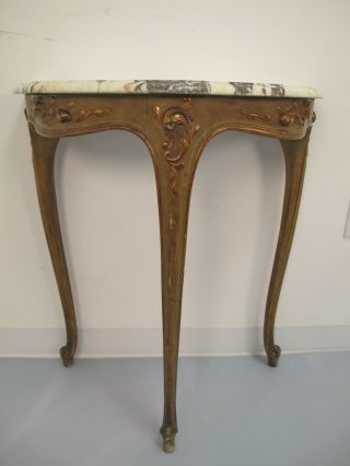 French Louis Xv Style Console Table Marble Top 11466