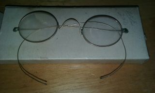 Oval Metal Antique Glasses - Brass Or Copper