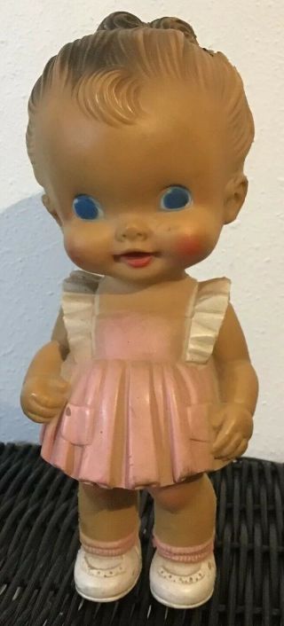 Vintage 1950’s The Sun Rubber Co. ,  8” Baby Squeak Doll,  Ruth E.  Newton