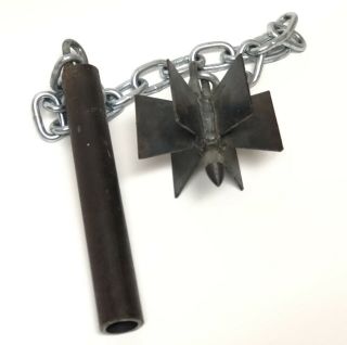 Custom Iron Mace Double Flail Ball Chain Weapon Antique Medieval Style