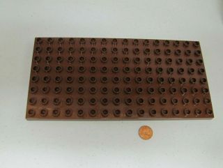Rare Lego Duplo Dark Brown Baseplate 8 X 16 Base Plate Building Block Castle