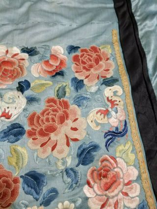 Antique Chinese 19thC Hand Embroidered Skirt 10
