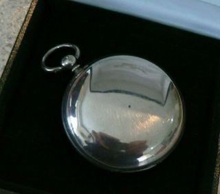 ANTIQUE SILVER FULL HUNTER POCKET WATCH - LONDON 1855 - SEE IMAGES 8