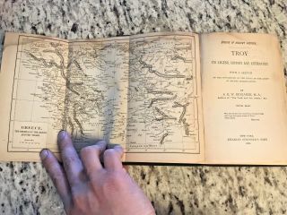 1886 Antique History Book " Troy: It 