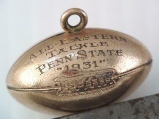 Antique 1931 Penn State All Eastern Tackle Football Pendant Charm Gf $9.  99