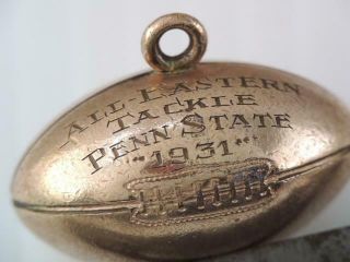 ANTIQUE 1931 PENN STATE ALL EASTERN TACKLE FOOTBALL PENDANT CHARM GF $9.  99 2