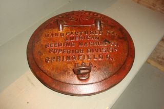 Antique Superior American Seeding Machine,  Lid only opens,  Cast iron - Great display 2