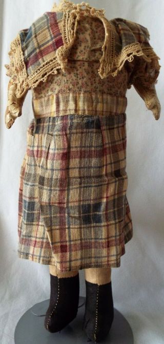 Dressed Cloth & Composition Body For 15” Antique Bisque Or Composition Head Doll