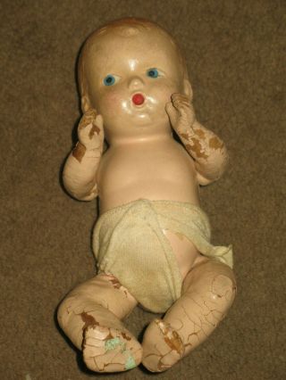 Vintage Jointed Composition Doll Very Old