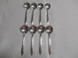 Set Of 8 Towle Maderia Pattern Sterling Silver 6 3/8 " Round Soup Spoons No Mono