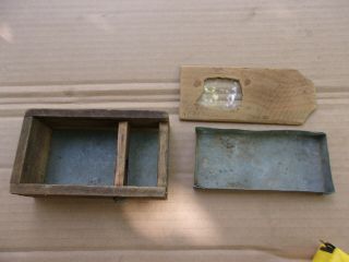 Antique - Vintage wooden pine Bee Box Beekeeping With Glass Window. 2
