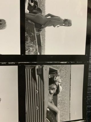 B/W 8X10 Contact Sheet 1960 - 70’s ART Posed Nude w/ Vintage JEEP BY Serge Jacques 3