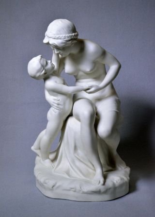 Swedish Gustavsberg Parian Figurine Neoclassical Porcelain Nude Scene 1925 2