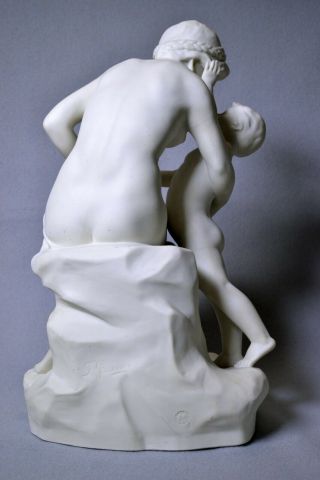Swedish Gustavsberg Parian Figurine Neoclassical Porcelain Nude Scene 1925 5