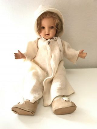 Antique Bisque Doll With Teeth And Sleepy Eyes Shirley Temple