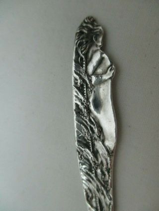 Antique Watson Sterling Silver Niagara Falls Full Nude Souvenir Demitasse Spoon 6