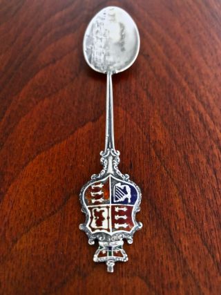 - Canadian Sterling Silver & Enamel Souvenir Spoon Celebrating Montreal
