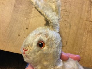 Antique Vintage German Mohair Bunny Rabbit 5” Tall Loved Darling