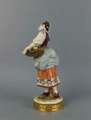 Antique Porcelain Dresden German Lady Figurine by Volkstedt 5