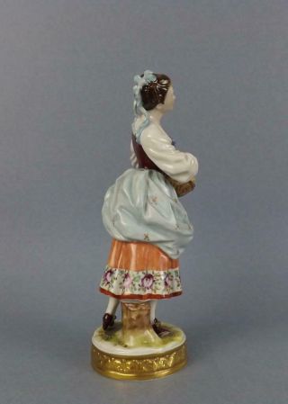 Antique Porcelain Dresden German Lady Figurine by Volkstedt 7