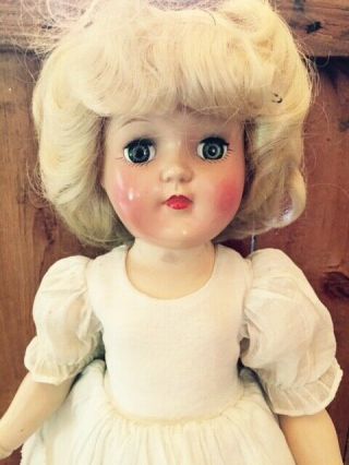 Vintage 15 " Ideal Toni Doll P - 91 Platinum Blonde High Color 1950 