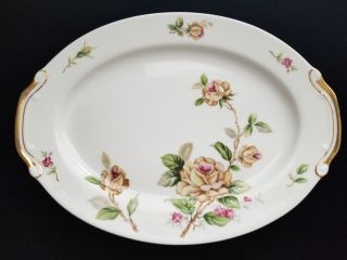Vintage Lynmore Golden Rose 14 " Oval Serving Platter Fine China More Avail