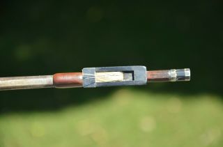 Old French violin bow stamped SMENTIER - PARIS 4