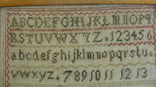 Dated silk on linen needlework sampler: Primitive Methodist School 