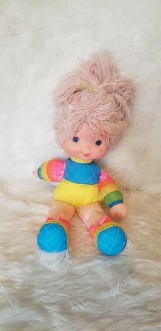 Vintage 1983 Rainbow Brite Baby Doll Mattel Hallmark 15 " Pink Hair
