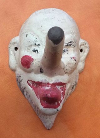 Clown Nose Tongue Coat Hanger Unique Wall Gift Fun Funny Vintage Antique