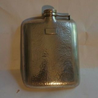 Art Deco Sterling Silver Wallace 5x4.  5 Flask Wallace 8 Oz.  Marked Weighs 202g