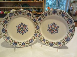 2 Antique Villeroy & Boch Dresden " Boston " Lunch Plates 8¾ " 1874 - 1909 Germany