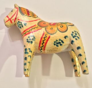 Antique Swedish Dala Horse 1940’s By Anders Nisser From Mora,  Sweden