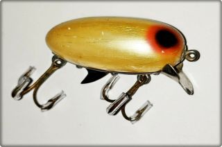 C.  A.  Clark 300 Water Scout Large Floater Pearl,  Red Eye Dent Eye