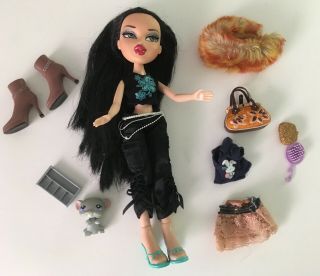 Vintage Bratz Doll Black Hair Brown Eyes With Extra Shoes Outfits Accessories