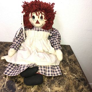 Vintage Raggedy Ann Doll Heart On Chest 1970 Home Made