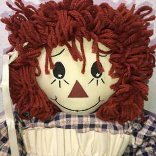 Vintage Raggedy Ann Doll Heart On Chest 1970 Home Made 2
